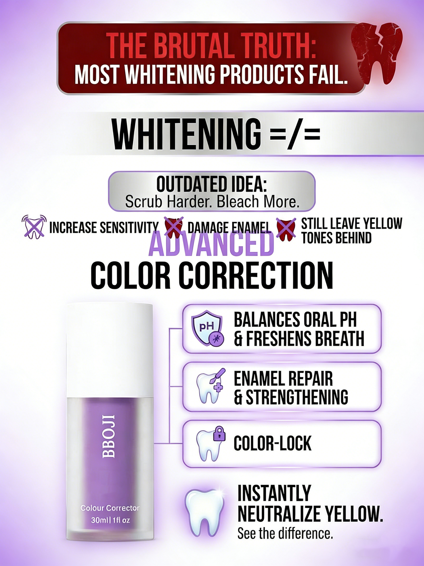 🦷BBOJI Teeth Whitening Gel  Colour Corrector